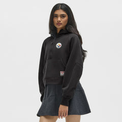 Pittsburgh Steelers lululemon Women's Scuba Oversized Half-Zip Hoodie Black | NFL