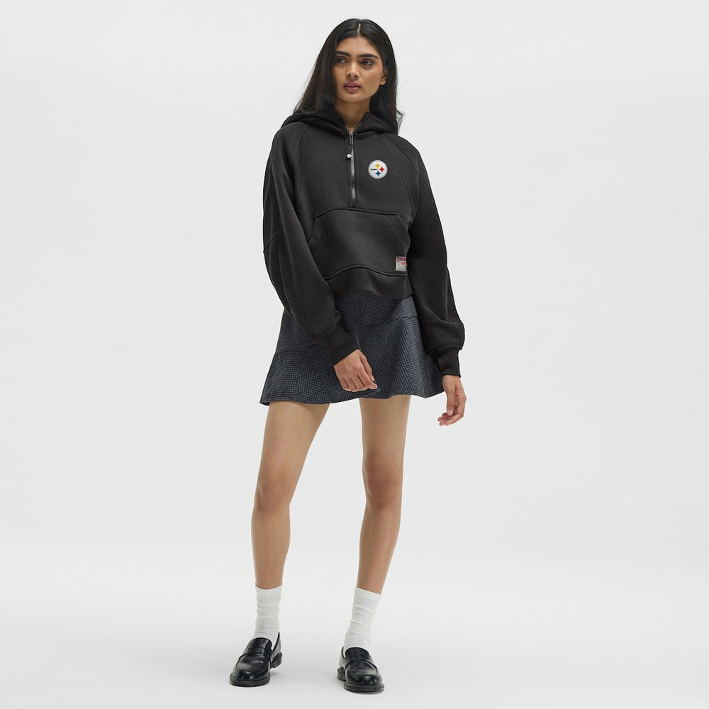 Pittsburgh Steelers lululemon Women's Scuba Oversized Half-Zip Hoodie Black | NFL