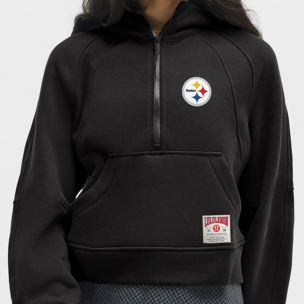 Pittsburgh Steelers lululemon Women's Scuba Oversized Half-Zip Hoodie Black | NFL