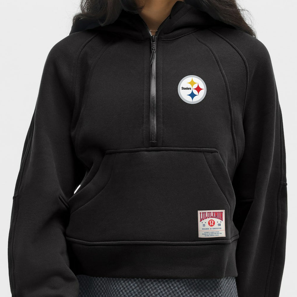 Pittsburgh Steelers lululemon Women's Scuba Oversized Half-Zip Hoodie Black | NFL