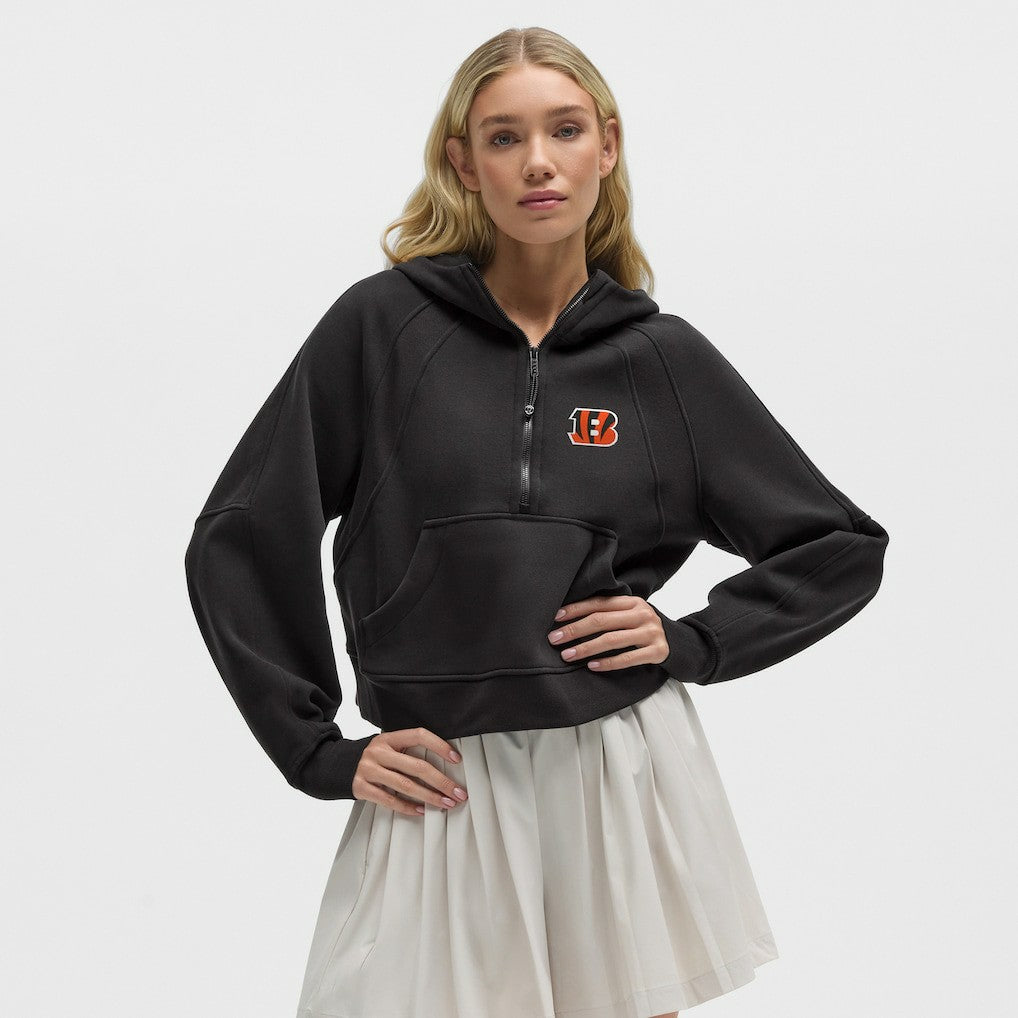 Cincinnati Bengals lululemon Women's Scuba Oversized Half-Zip Hoodie Black | NFL