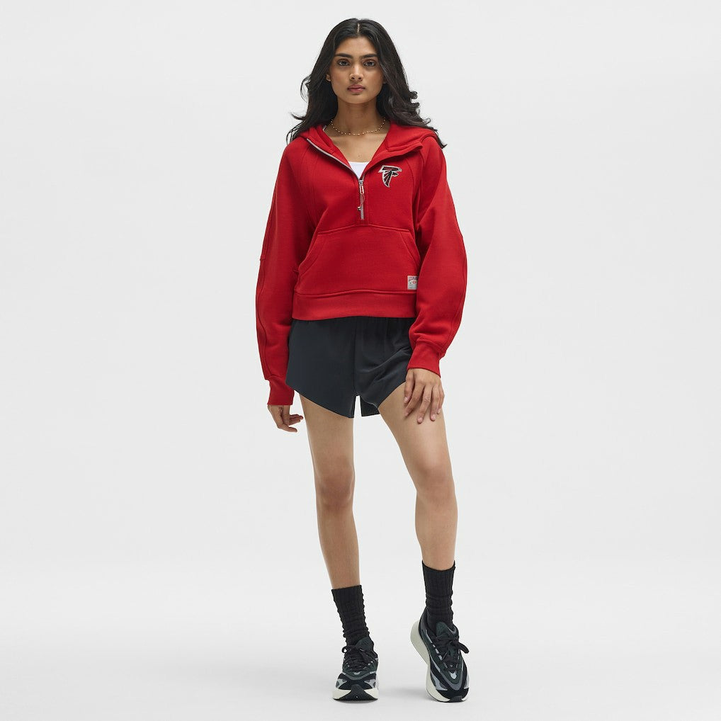 Atlanta Falcons lululemon Women's Scuba Oversized Half-Zip Hoodie College Crimson | NFL