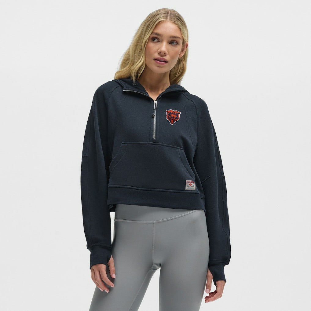 Chicago Bears lululemon Women's Scuba Oversized Half-Zip Hoodie True Navy | NFL