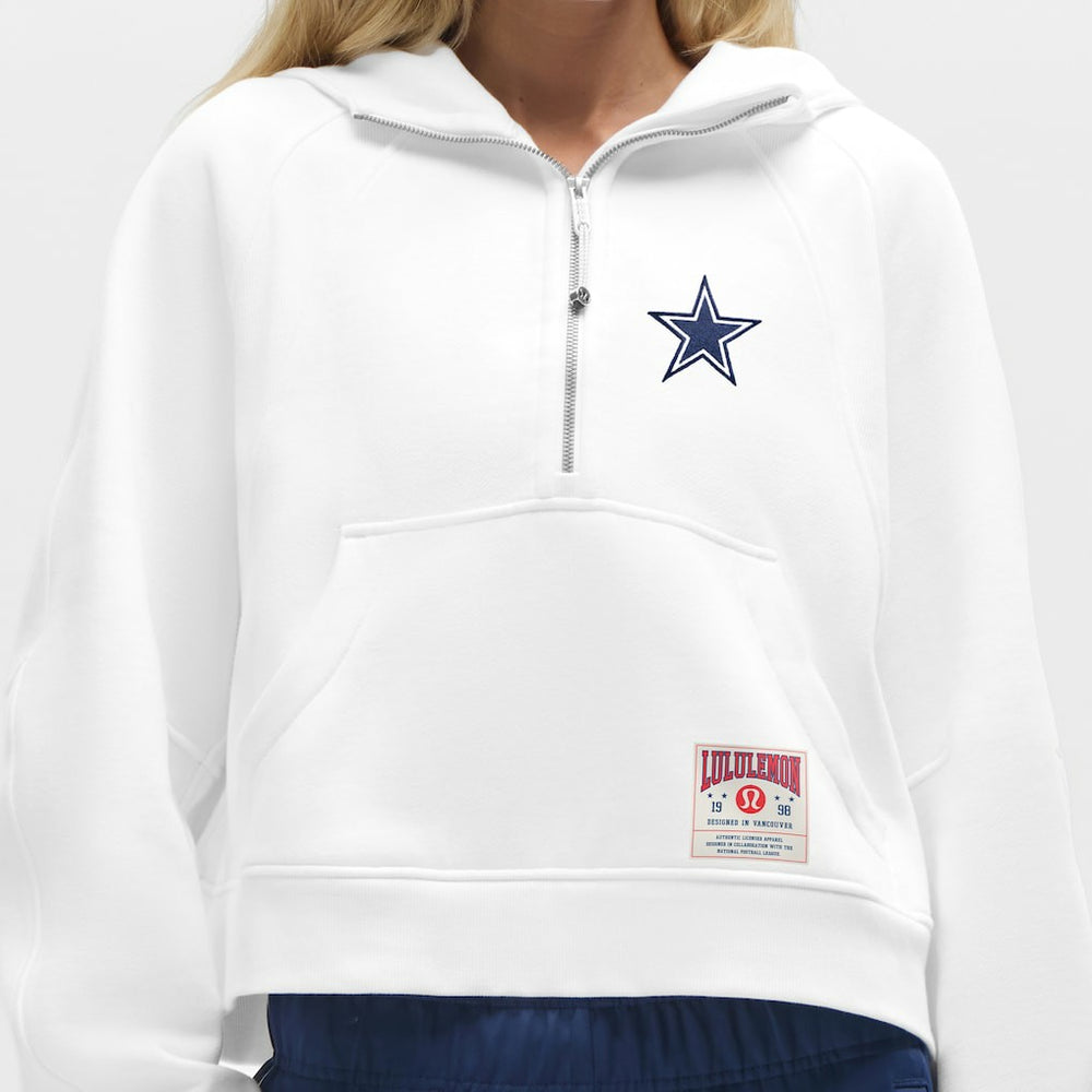 Dallas Cowboys lululemon Women's Scuba Oversized Half-Zip Hoodie White | NFL