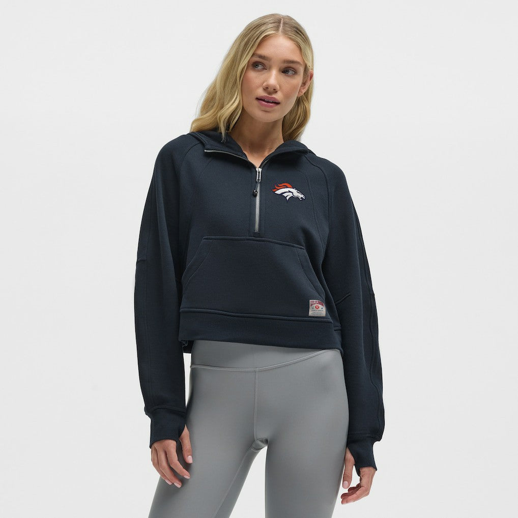 Denver Broncos lululemon Women's Scuba Oversized Half-Zip Hoodie True Navy | NFL