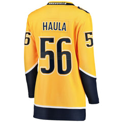 Erik Haula Nashville Predators Fanatics Women's Home Breakaway Player Jersey - Gold - NHL