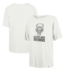 Cleveland Browns '47 Women's Dawg Pound XL Premier Sadie Oversized T-Shirt Cream | 47 brand