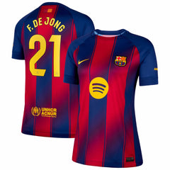 Frenkie de Jong Barcelona Women's 2025/26 Home Replica Jersey Navy | Nike Online