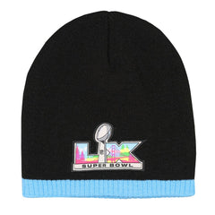 Super Bowl LX Outerstuff Youth Uncuffed Knit Hat Black | NFL