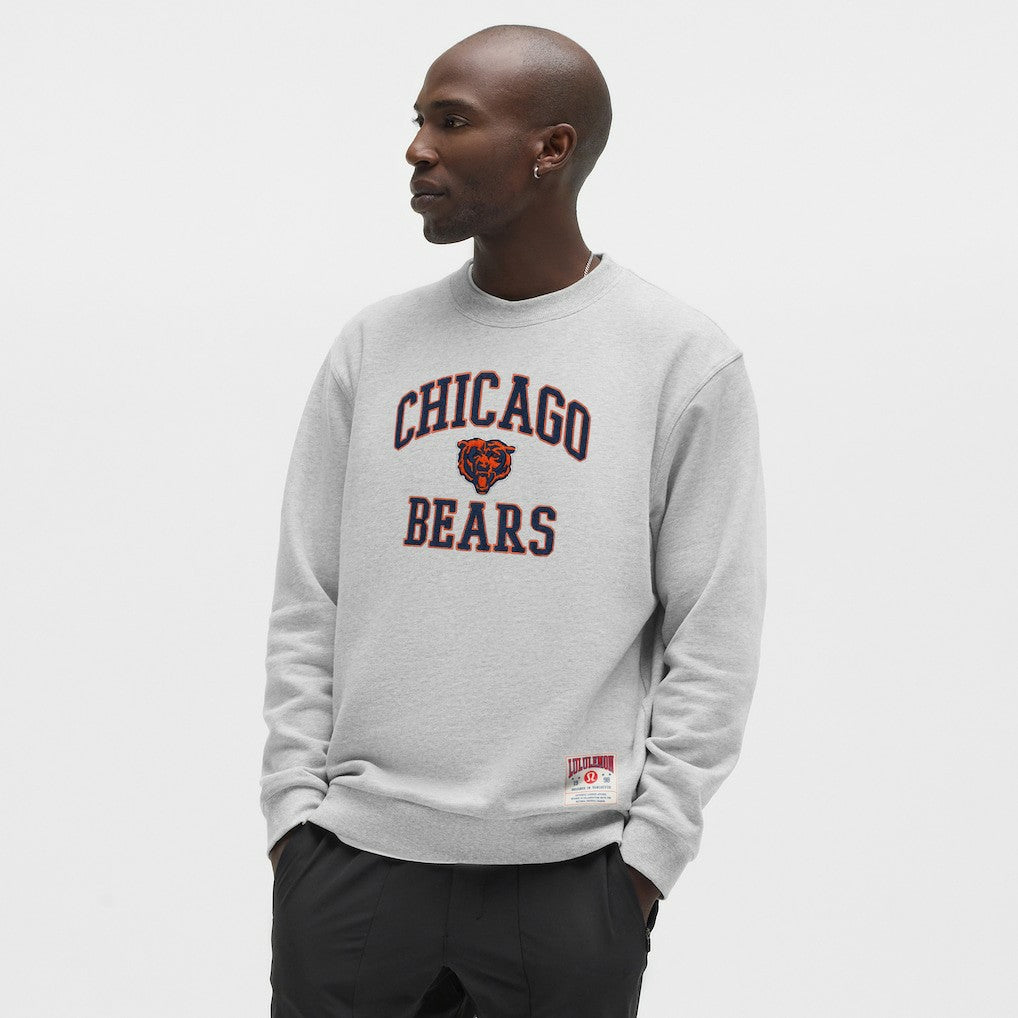 Chicago Bears lululemon Steady State Sweatshirt Heathered Silver Drop | NFL