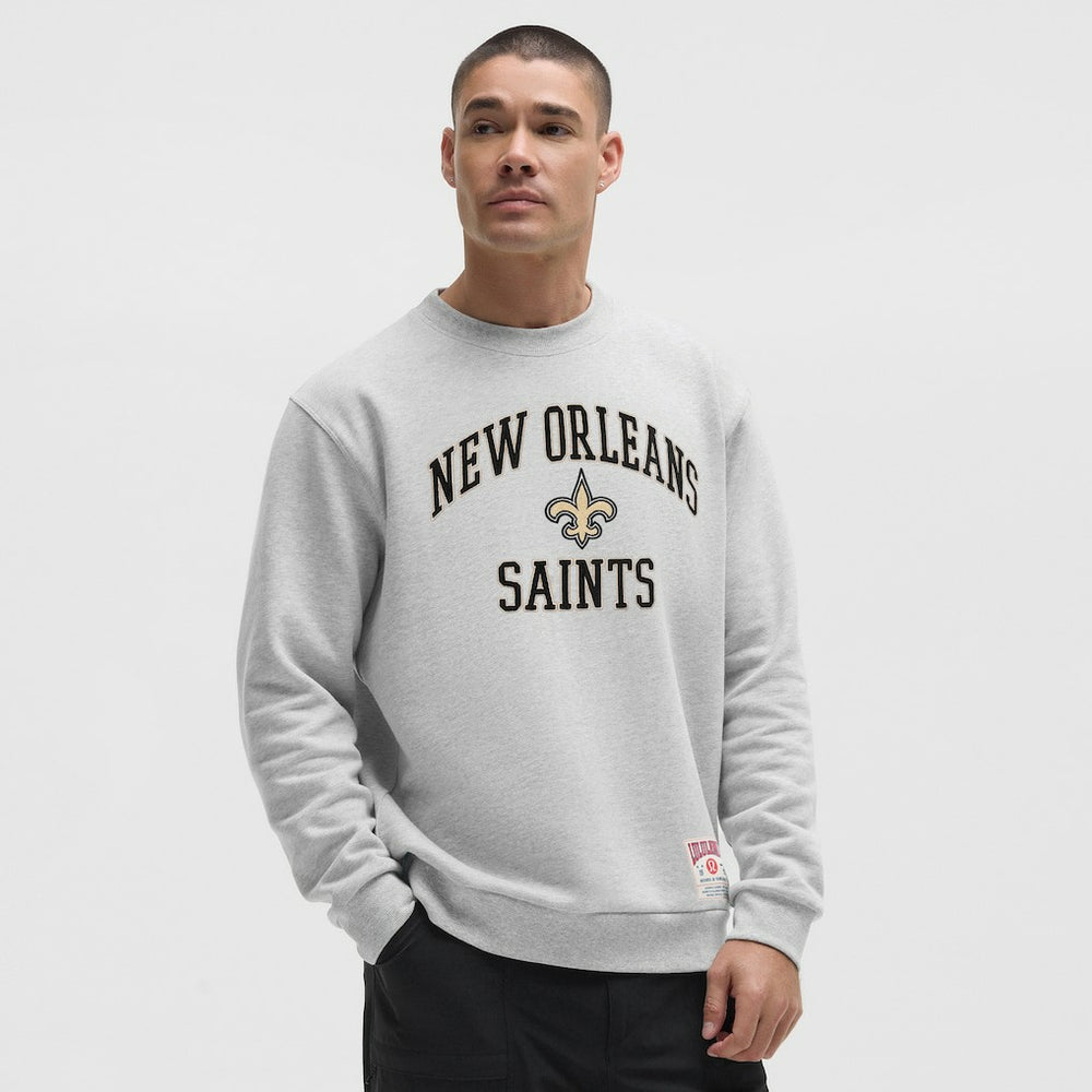 New Orleans Saints lululemon Steady State Sweatshirt Heathered Silver Drop | NFL