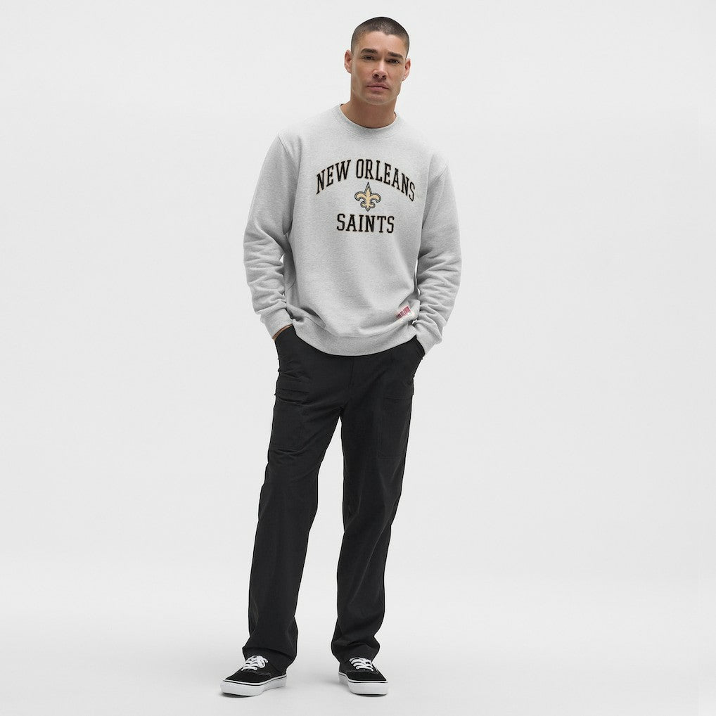 New Orleans Saints lululemon Steady State Sweatshirt Heathered Silver Drop | NFL