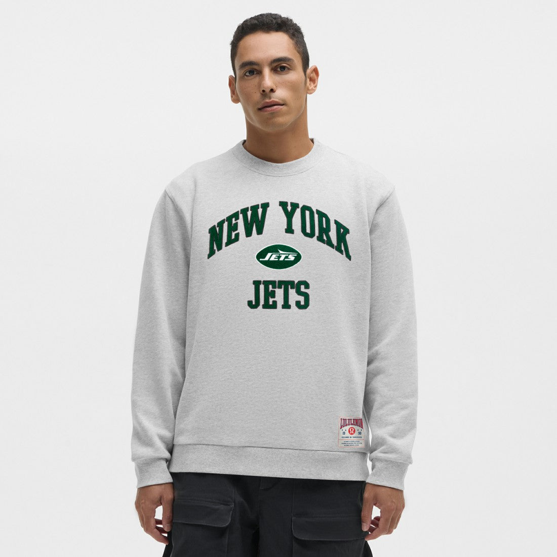 New York Jets lululemon Steady State Sweatshirt Heathered Silver Drop | NFL