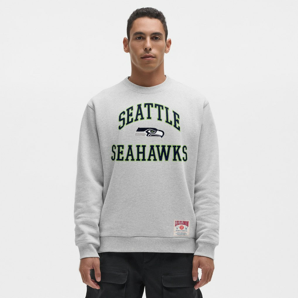 Seattle Seahawks lululemon Steady State Sweatshirt Heathered Silver Drop | NFL