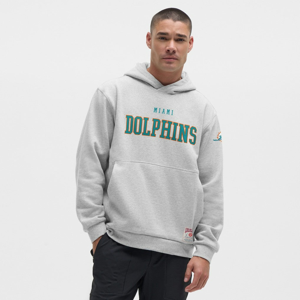 Miami Dolphins lululemon Steady State Pullover Hoodie Heathered Silver Drop | NFL