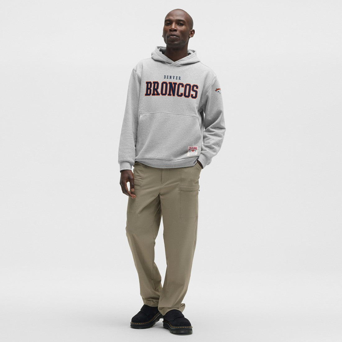 Denver Broncos lululemon Steady State Pullover Hoodie Heathered Silver Drop | NFL