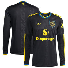 Manchester United 2025/26 Third Replica Long Sleeve Jersey Black | Adidas discount