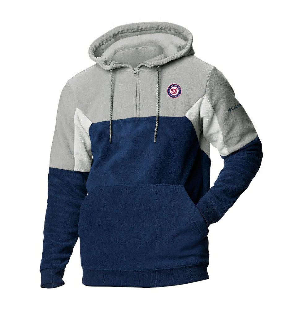 Washington Nationals Columbia Men's Lodge Fleece Quarter-Zip Hoodie - MLB