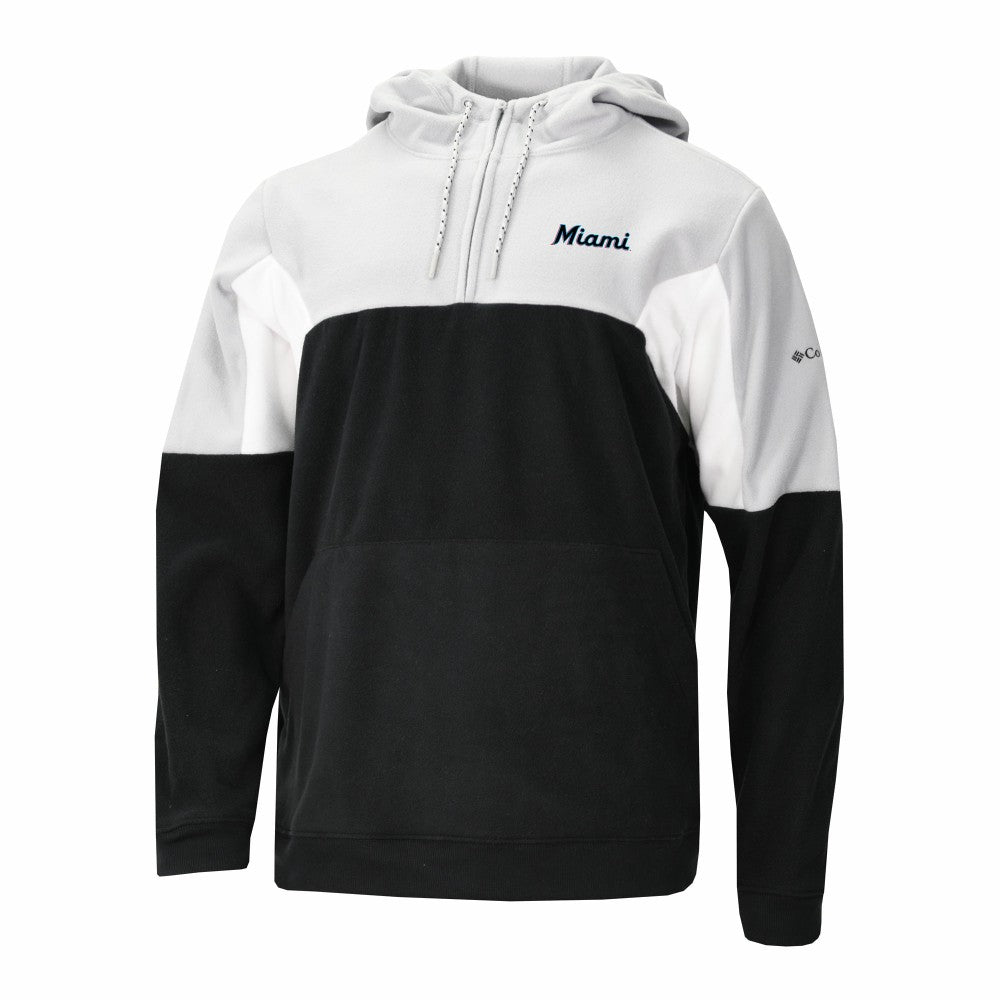 Miami Marlins Columbia Lodge Fleece Quarter-Zip Hoodie - MLB
