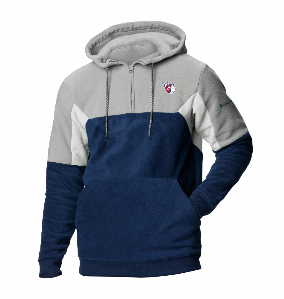Cleveland Guardians Columbia Men's Lodge Fleece Quarter-Zip Hoodie - MLB