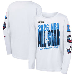 Outerstuff Youth 2026 NBA All-Star Game Long Sleeve T-Shirt White - NBA