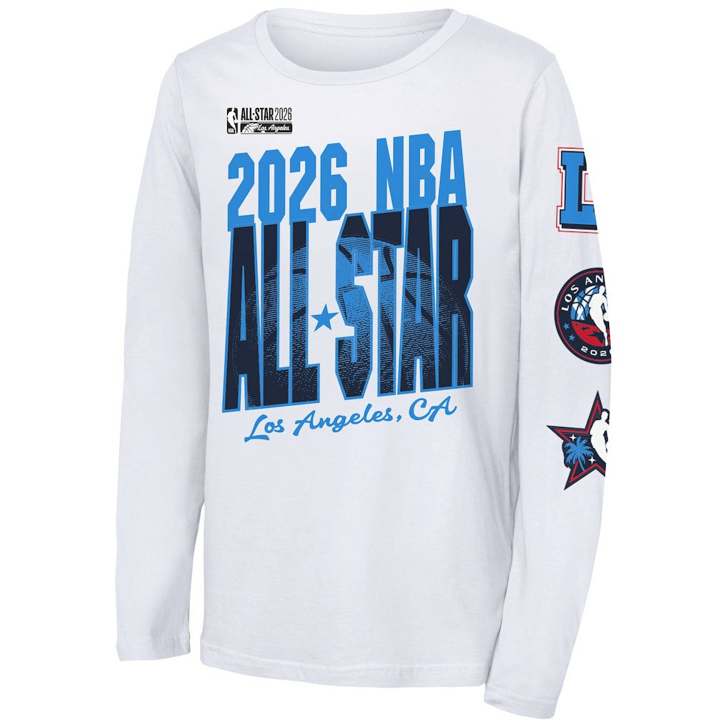 Outerstuff Youth 2026 NBA All-Star Game Long Sleeve T-Shirt White - NBA