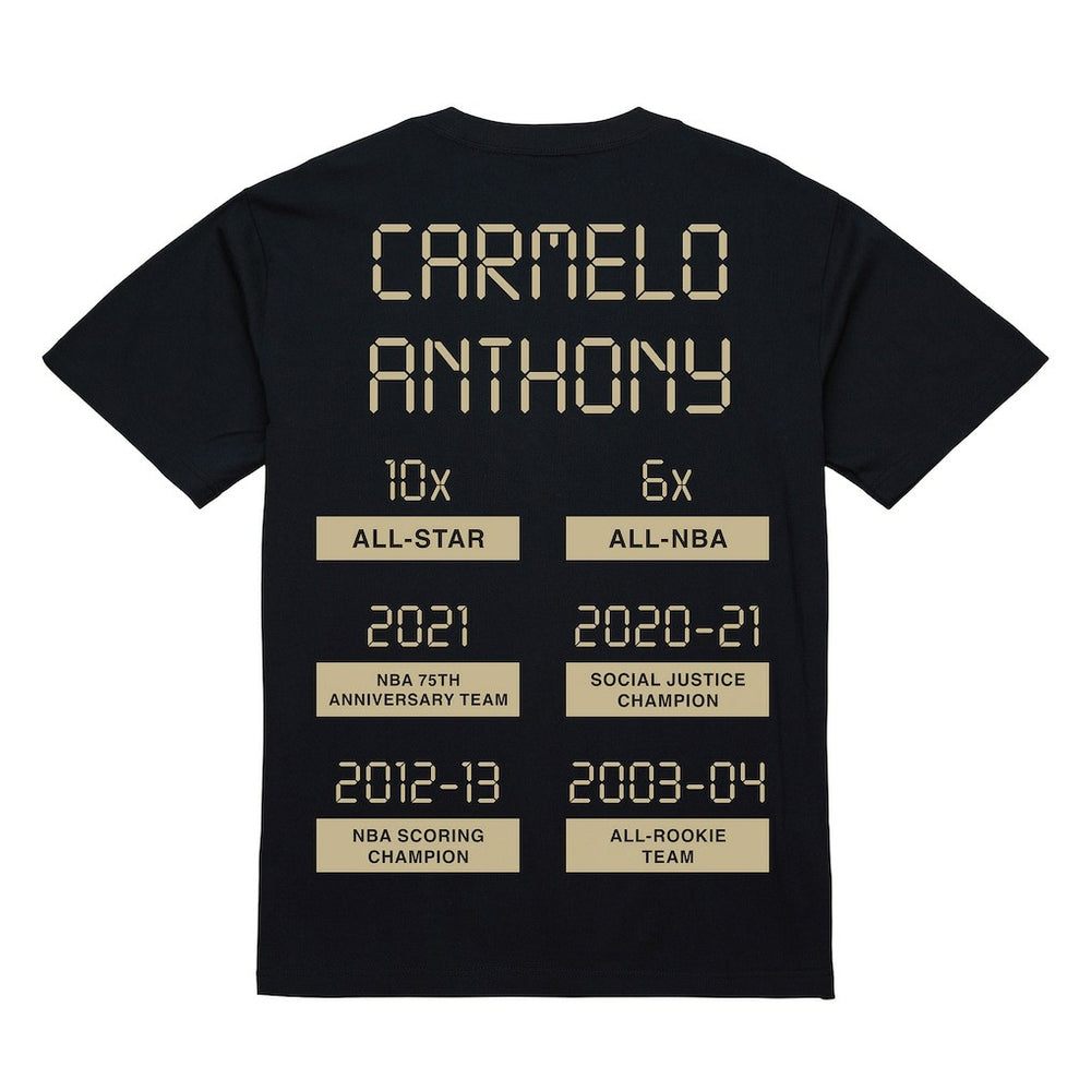 Carmelo Anthony Denver Nuggets Male Adult Black NBA ULTIMATE PLAYER GOLD TEE - NBA