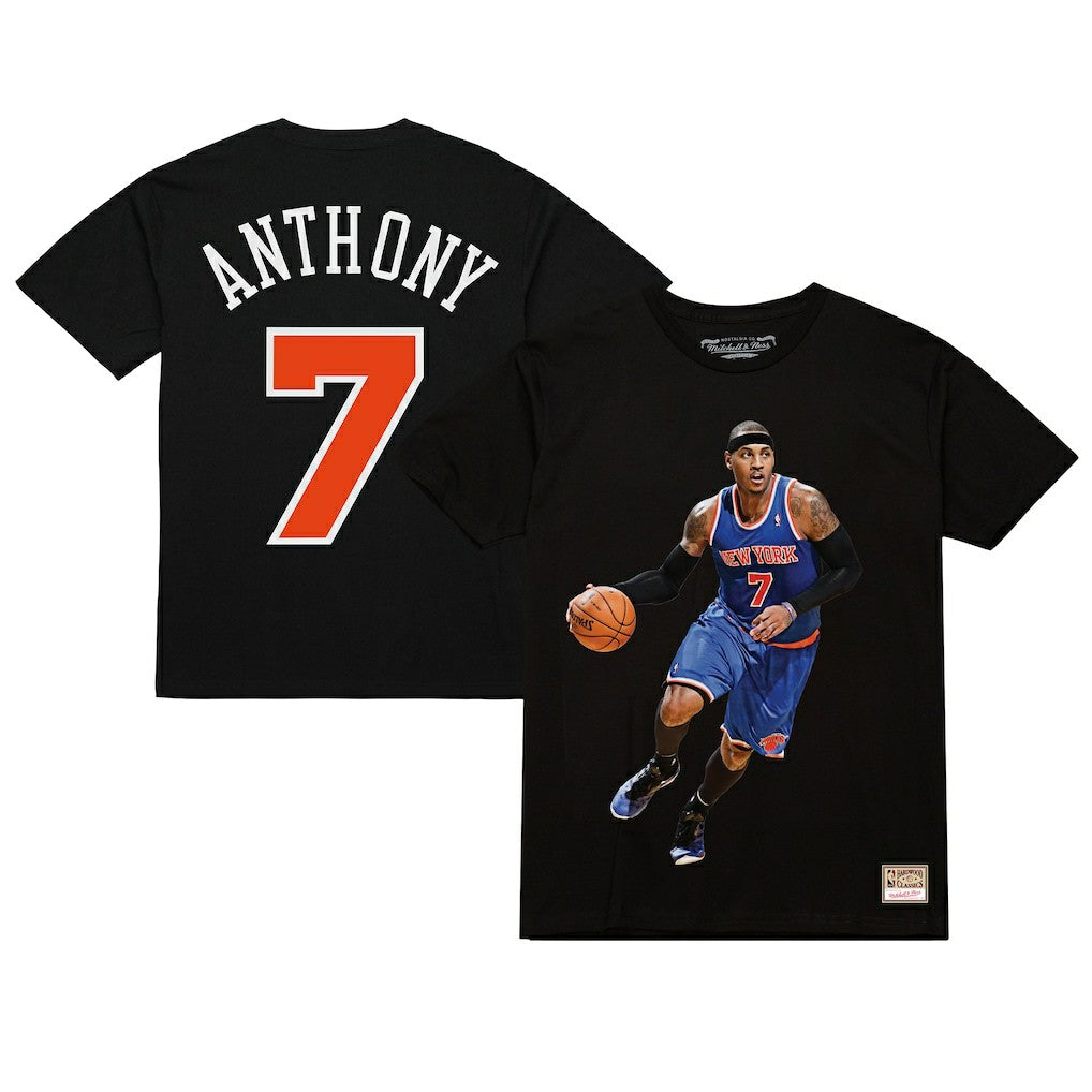 Carmelo Anthony New York Knicks Male Adult Black NBA ULTIMATE PLAYER NUMBER TEE - NBA