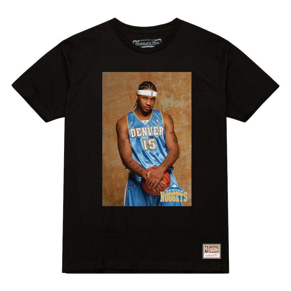 Carmelo Anthony Denver Nuggets Rookie Photo Name & Number T-Shirt Black - NBA