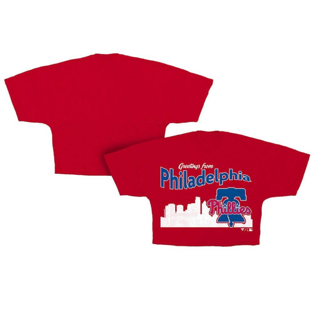 Philadelphia Phillies Fanatics Women's Skyline Crop T-Shirt - MLB