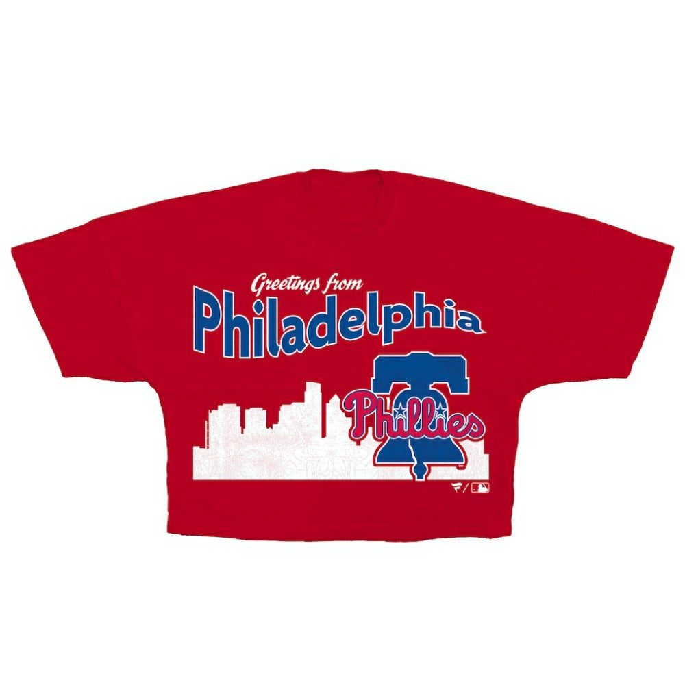 Philadelphia Phillies Fanatics Women's Skyline Crop T-Shirt - MLB