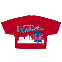 Philadelphia Phillies Fanatics Women's Skyline Crop T-Shirt - MLB