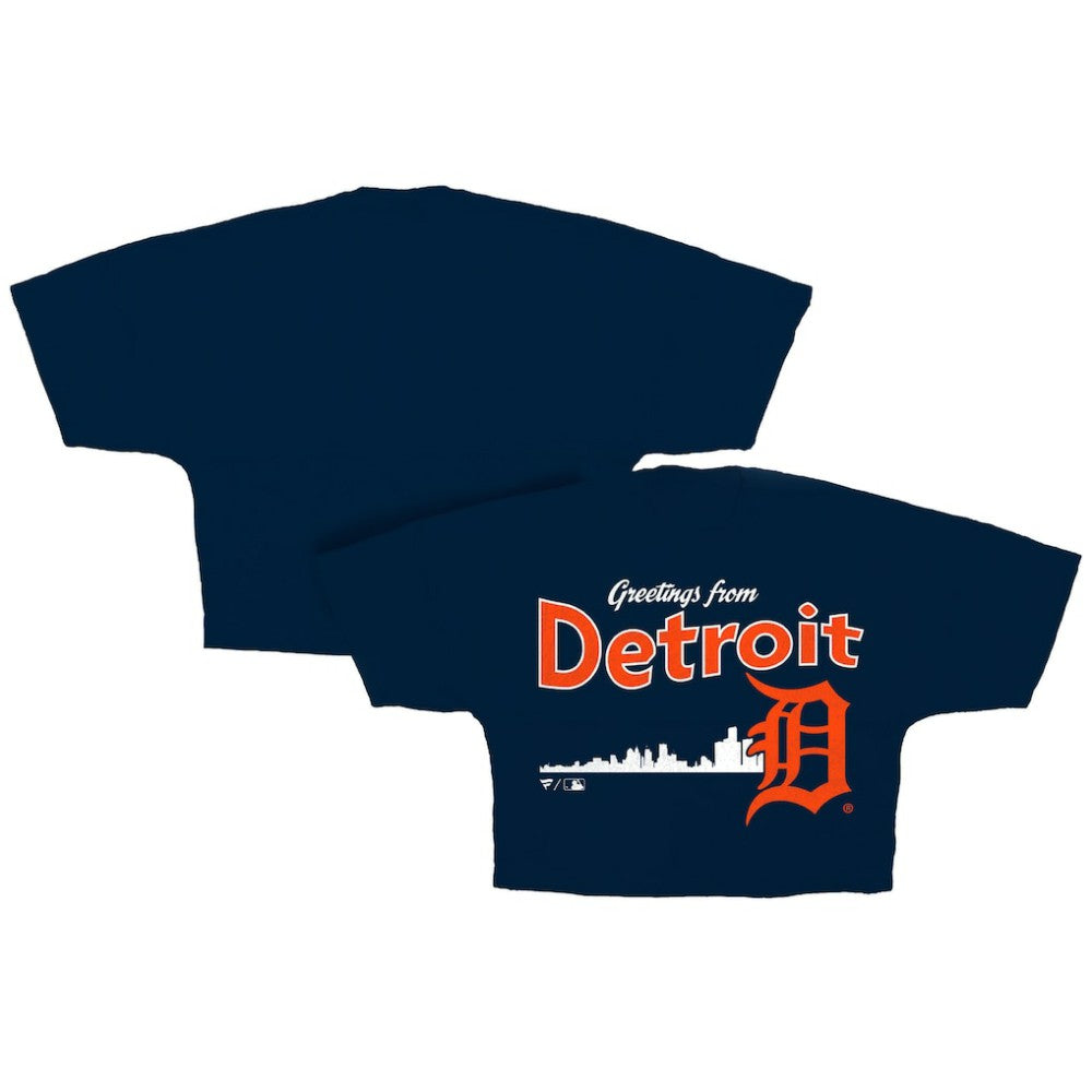 Detroit Tigers Fanatics Women's Skyline Crop T-Shirt - MLB
