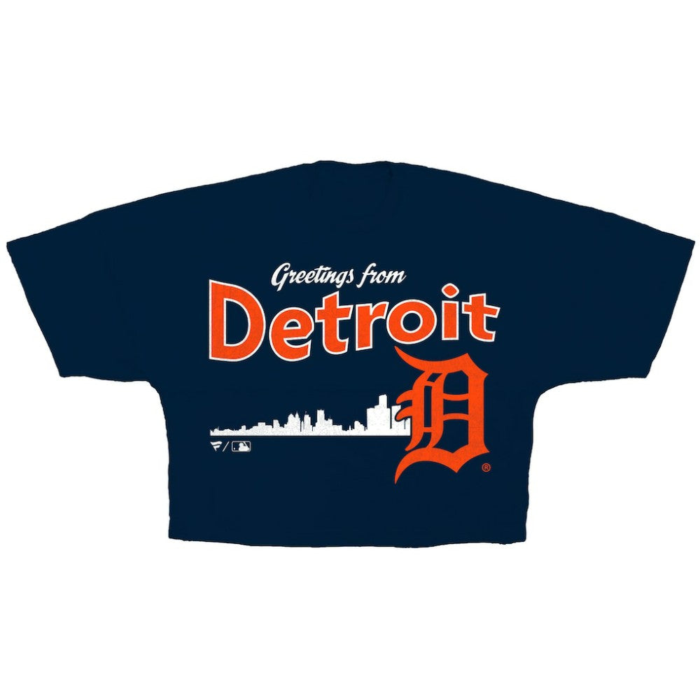 Detroit Tigers Fanatics Women's Skyline Crop T-Shirt - MLB