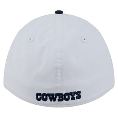 Dallas Cowboys New Era Patch 39THIRTY A-Frame M-Crown Perforated Flex Hat White/Navy | NFL