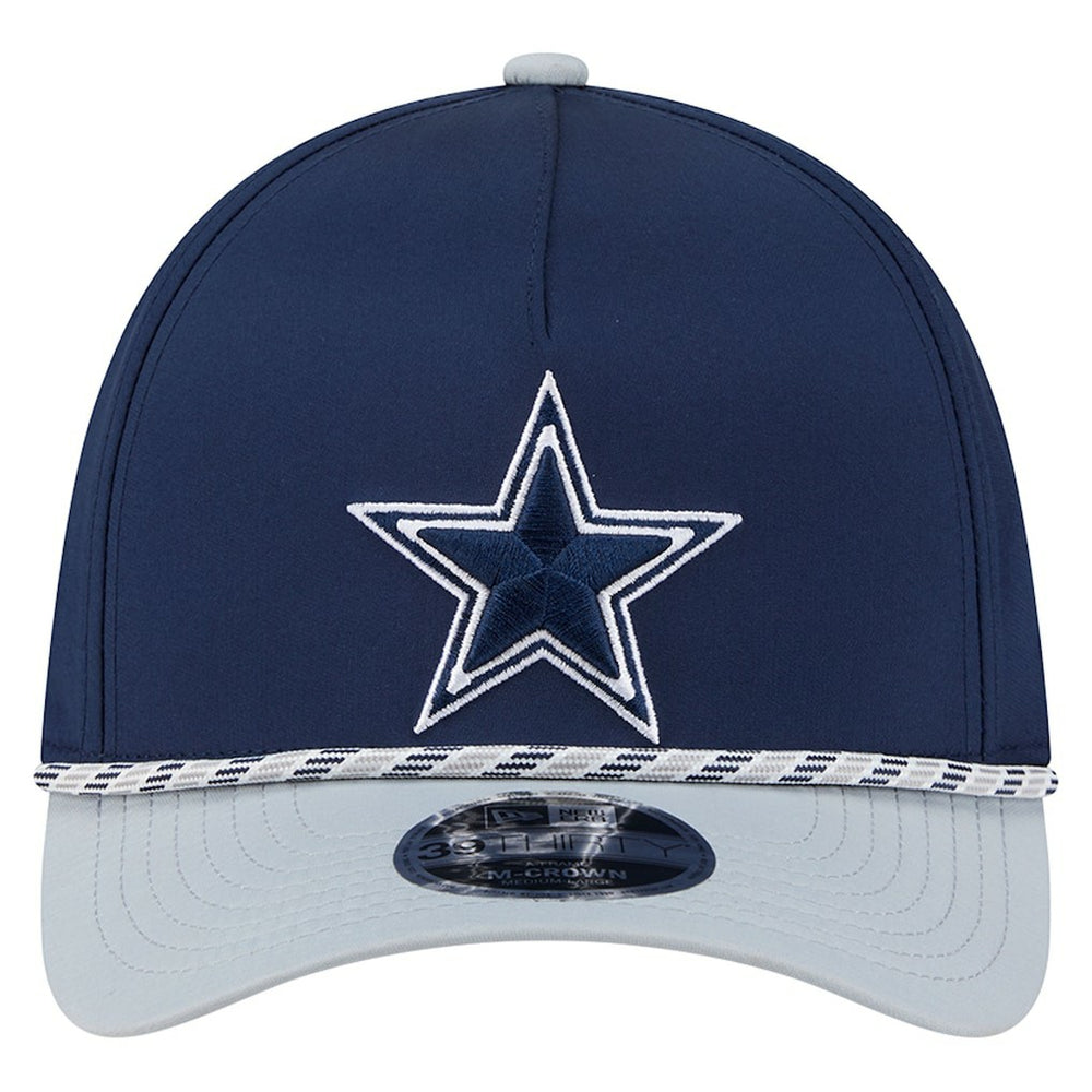 Dallas Cowboys Rope M-Crown A-Frame 39THIRTY Flex Hat Navy/Silver | NFL