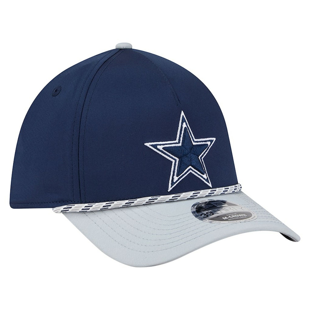Dallas Cowboys Rope M-Crown A-Frame 39THIRTY Flex Hat Navy/Silver | NFL