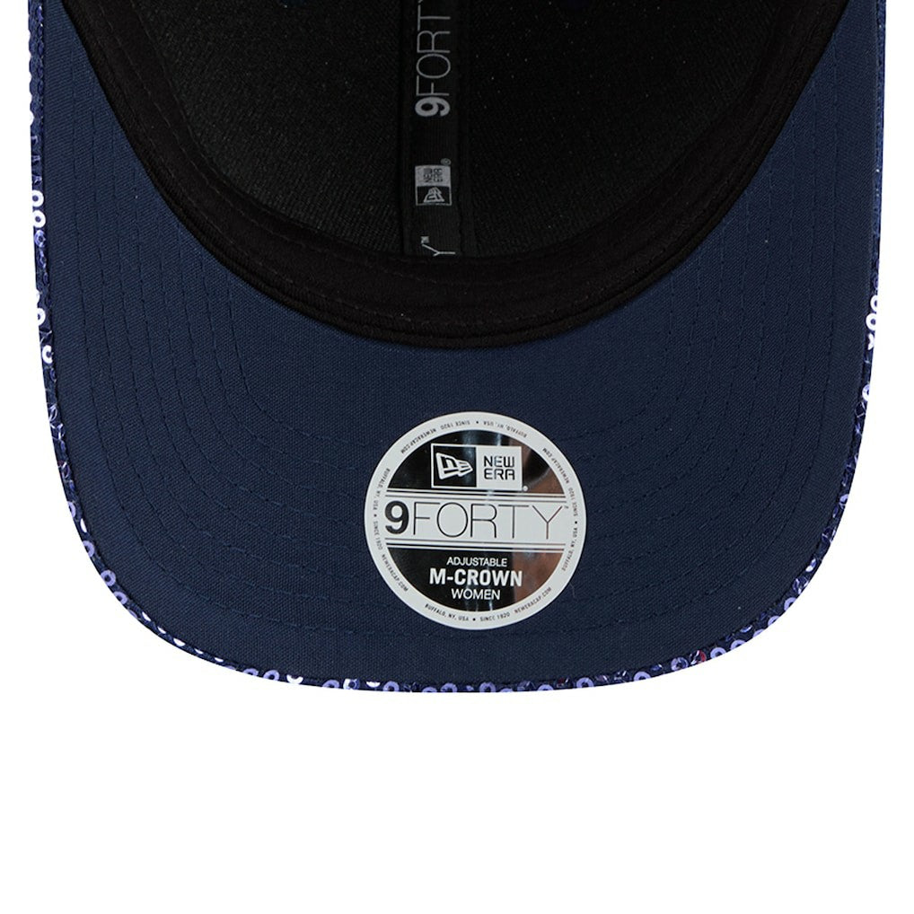 Dallas Cowboys New Era Women's Sequin 9FORTY Adjustable Hat Navy | NFL