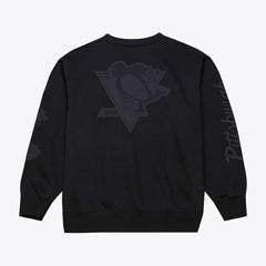 Pittsburgh Penguins Mitchell & Ness Phantom Fleece Crew Neck Sweatshirt - Black - NHL