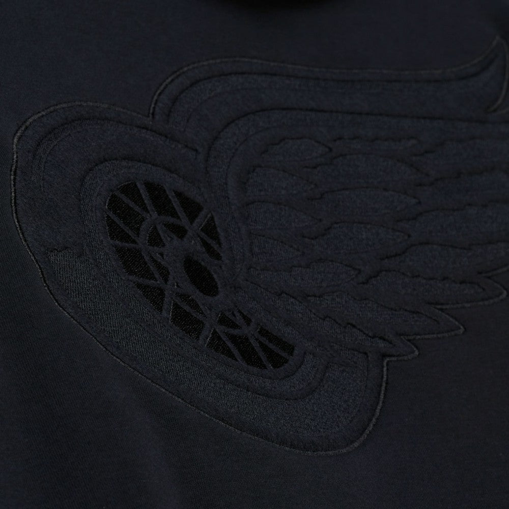 Detroit Red Wings Mitchell & Ness Phantom Fleece Hoodie - Black - NHL