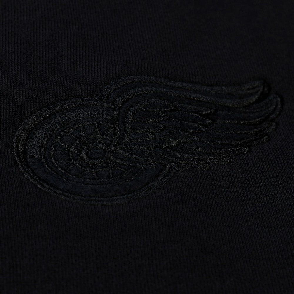 Detroit Red Wings Mitchell & Ness Unisex Phantom Fleece Crew Neck Sweatshirt - Black - NHL