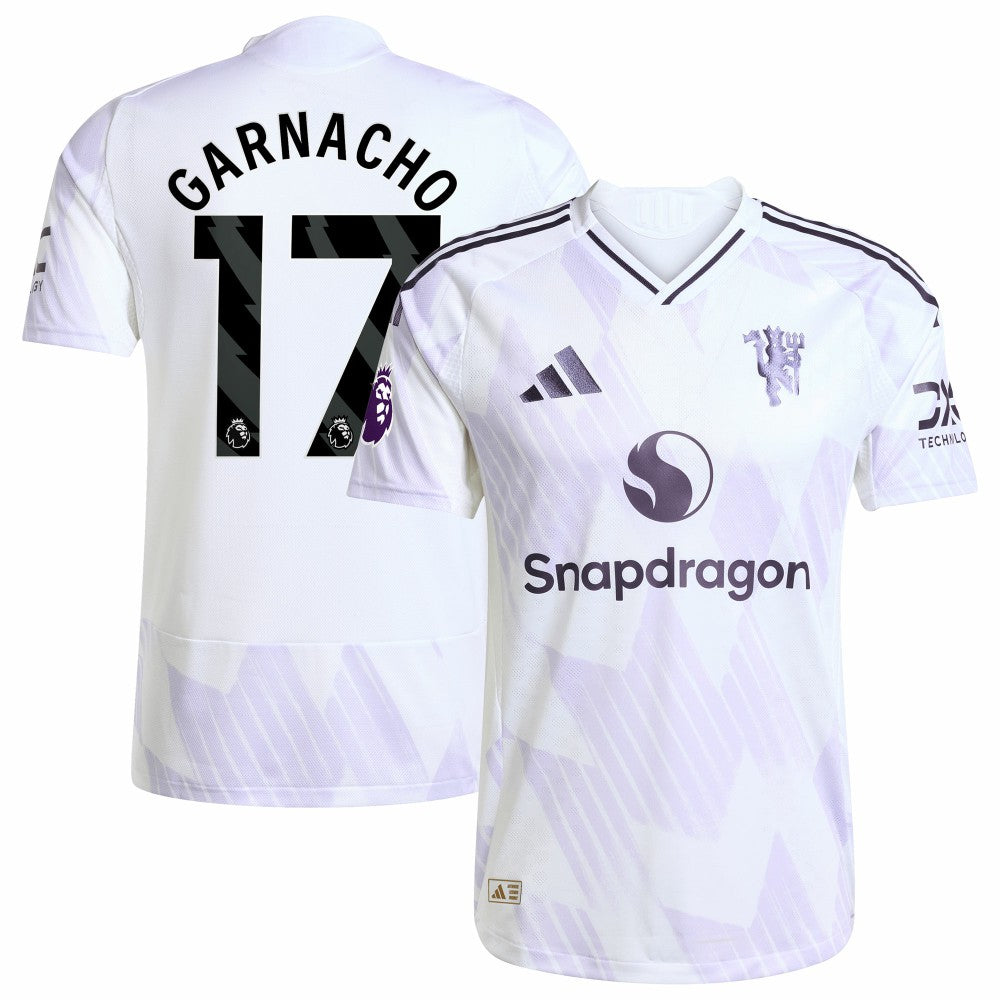 Alejandro Garnacho Manchester United 2025/26 Away Player Jersey White | Adidas Sale