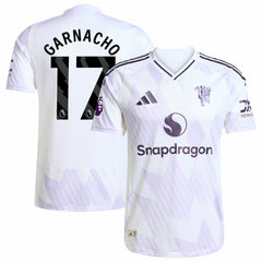 Alejandro Garnacho Manchester United 2025/26 Away Player Jersey White | Adidas Sale