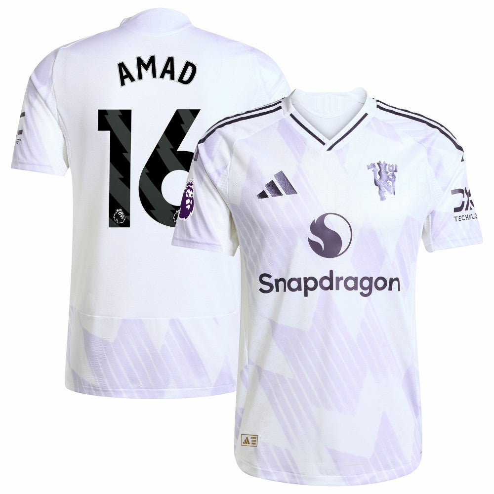 Amad Diallo Manchester United 2025/26 Away Player Jersey White | Adidas Sale