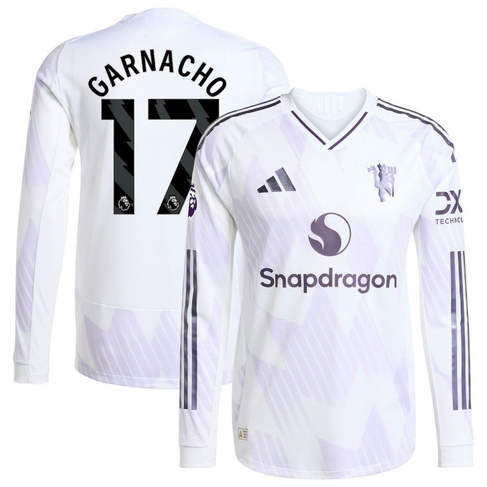 Alejandro Garnacho Manchester United 2025/26 Away Long Sleeve Player Jersey White | Adidas online