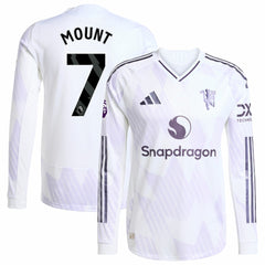 Mason Mount Manchester United 2025/26 Away Long Sleeve Player Jersey White | Adidas discount