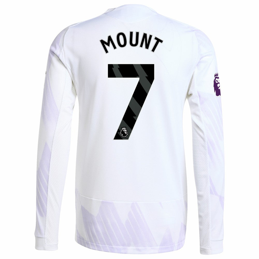 Mason Mount Manchester United 2025/26 Away Long Sleeve Player Jersey White | Adidas discount