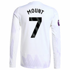Mason Mount Manchester United 2025/26 Away Long Sleeve Player Jersey White | Adidas discount