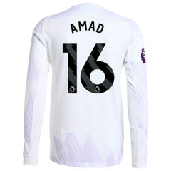 Amad Diallo Manchester United 2025/26 Away Long Sleeve Player Jersey White | Adidas