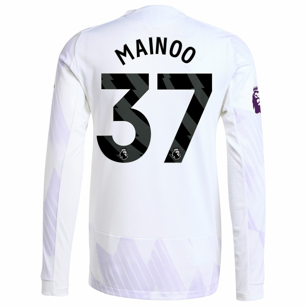 Kobbie Mainoo Manchester United 2025/26 Away Long Sleeve Player Jersey White | Adidas discount